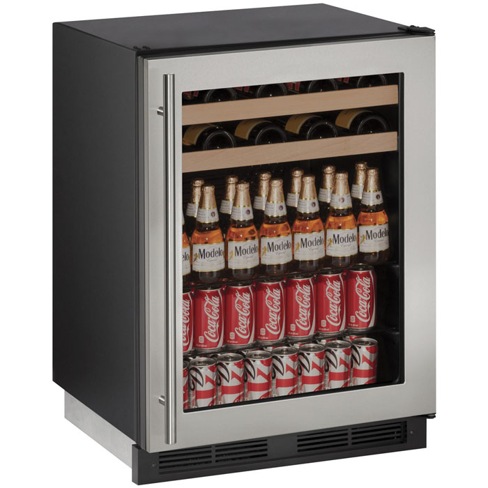 1 Photo of Beverage Center - Stainless Steel Trimmed Door with Lock - Field Reversible