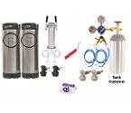 Kegco Two Keg Tower Homebrew Kegerator Conversion Kit - Ball Lock