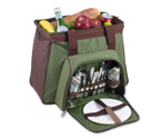 Toluca Insulated Cooler with Service for 2 - Pine Green