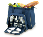 Toluca Insulated Cooler with Service for 2 - Navy