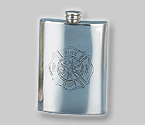 Pewter Fireman's Flask