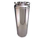 Kegco Brand New Homebrew 5 Gallon Strap Keg - High Gloss Stainless Steel Exterior Finish