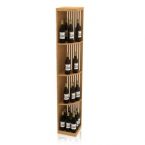 Lattice Quarter Round Wine Display - Square Base