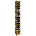 8' Solid Quarter Round Wine Display - Square Base