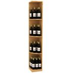 Solid Quarter Round Wine Display - Square Base