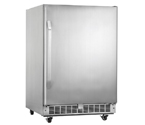 Danby DOAR154BLSST Silhouette 5.4 Cu Ft Outdoor Rated Refrigerator - Stainless Cabinet with Stainless Steel Door