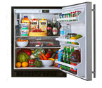 Marvel 61AR-BS-F Built-in All Refrigerator with Monochromatic Black Cabinet & Stainless Steel Door