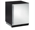 U-Line 1000 Series CO1175S-00 Ice Maker/Refrigerator - Black Cabinet with Stainless Steel Door - Right Hinge