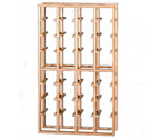 Redrack 4 Column 32 Individual Bottle Redwood Modular Wine Rack