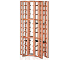 Redrack Curved Corner 48 Bottle Redwood Modular Wine Rack