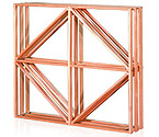 Redrack 80 Bottle Redwood Diamond Bin Modular Wine Rack