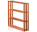 Redrack 36 Bottle Redwood Wood Case Modular Wine Rack