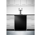 Summit SBC490BIFRTWIN Built-In Dual Faucet Kegerator with Stainless Steel Framed Door