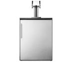 Summit SBC490BISSHVTWIN 6.4 Cu. Ft. Built-In Dual Faucet Kegerator with Stainless Steel Door