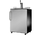 Summit SBC490SSTB Full-Size Kegerator - Elegant Black Cabinet with Gorgeous Stainless Steel Door and Curved Stainless Steel Towel Bar Handle