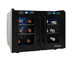 Vinotemp VT-12TEDTS-2Z 12-Bottle Dual-Zone Thermoelectric Wine Cooler