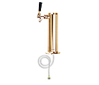Polished PVD Brass 1-Faucet Beer Tower with 3-Inch Diameter Column