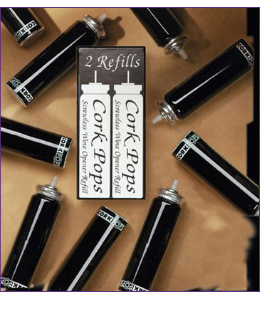 Cork Pops Wine Opener Cartridge Refills, Set of 4