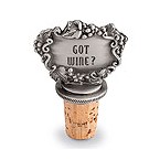 Got Wine? Pewter Bottle Stopper