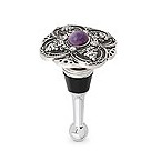 Stone Filigree Wine Bottle Stopper