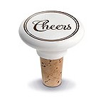 Cheers Ceramic Wine Bottle Stopper