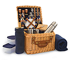 Canterbury English Style Willow Picnic Basket for Two