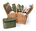 Somerset English Style Double Lid Picnic Basket for 2