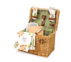Napa-Botanica Picnic Basket - Hunter Green Lining w/ Purple Grape Linens