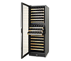 N'Finity 170 Bottle Wine Cellar Refrigerator - Black Cabinet with Black Door - Door Hinge on Left