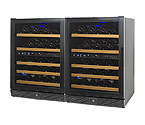 N'Finity 100 Bottle Multi-Temp Wine Refrigerator - Black Cabinet with Black Door