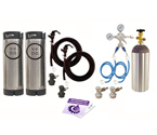 Kegco Two Keg Homebrew Party Kegerator Kit - Ball Lock