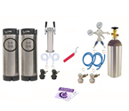 Kegco Two Keg Tower Homebrew Kegerator Conversion Kit - Ball Lock
