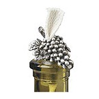 Pewter Grapes Bottle Candle w/ Wick