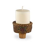 Wine Basket Votive Holder & Bottle Stopper