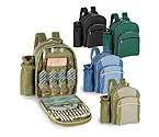 Sorrento Insulated Picnic Backpack w/Wine Duffel - Cornflower Blue/Beige