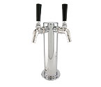 Double Faucet Stainless Draft BeerTower w/ Perlick 525SS Stainless Faucets
