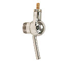 Creamer Beer Faucet with Stainless Steel Lever - Black Plastic, Chrome