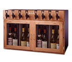 WineKeeper 4X4-O2RN- Napa 8 Bottle Wine Dispenser Preservation Unit - Oak