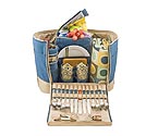 Montecito Equinox Picnic Tote with Deluxe Service for Four