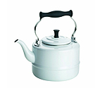 BonJour 53869 Porcelain Teakettle, Vintage Design, White - 2 Qt.