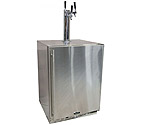 Marvel 60HK-SS-B-LR-X3HB Outdoor Kegerator Cabinet with BeverageFactory.com X-CLUSIVE 3 Faucet Home Brew Keg Tapping Kit