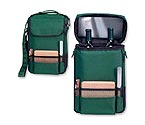 Picnic Time Duet Insulated Wine & Cheese Tote - Hunter Green w/Black Trim