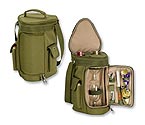 Picnic Time Meritage Insulated Wine & Cheese Tote - Olive Green/Tan