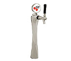 Gold Plated Metal Single Faucet 3-Inch Diameter Column Beer Tower