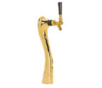 Gold Plated Metal Single Faucet 3-Inch Diameter Column Beer Tower