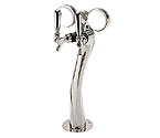 Gold Plated Metal Single Faucet 3-Inch Diameter Column Beer Tower