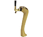 Gold Plated Metal Single Faucet 3-Inch Diameter Column Beer Tower