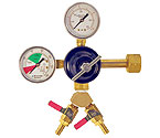 742-2 Commercial Grade Dual Gauge Keg Beer Regulator with Air Splitter