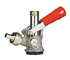7485E-R - D System Keg Tap Coupler w/ Red Lever Handle