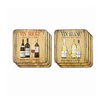 Vin Rouge/Vin Blanc Coaster Set